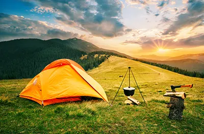 Camping à la montagne